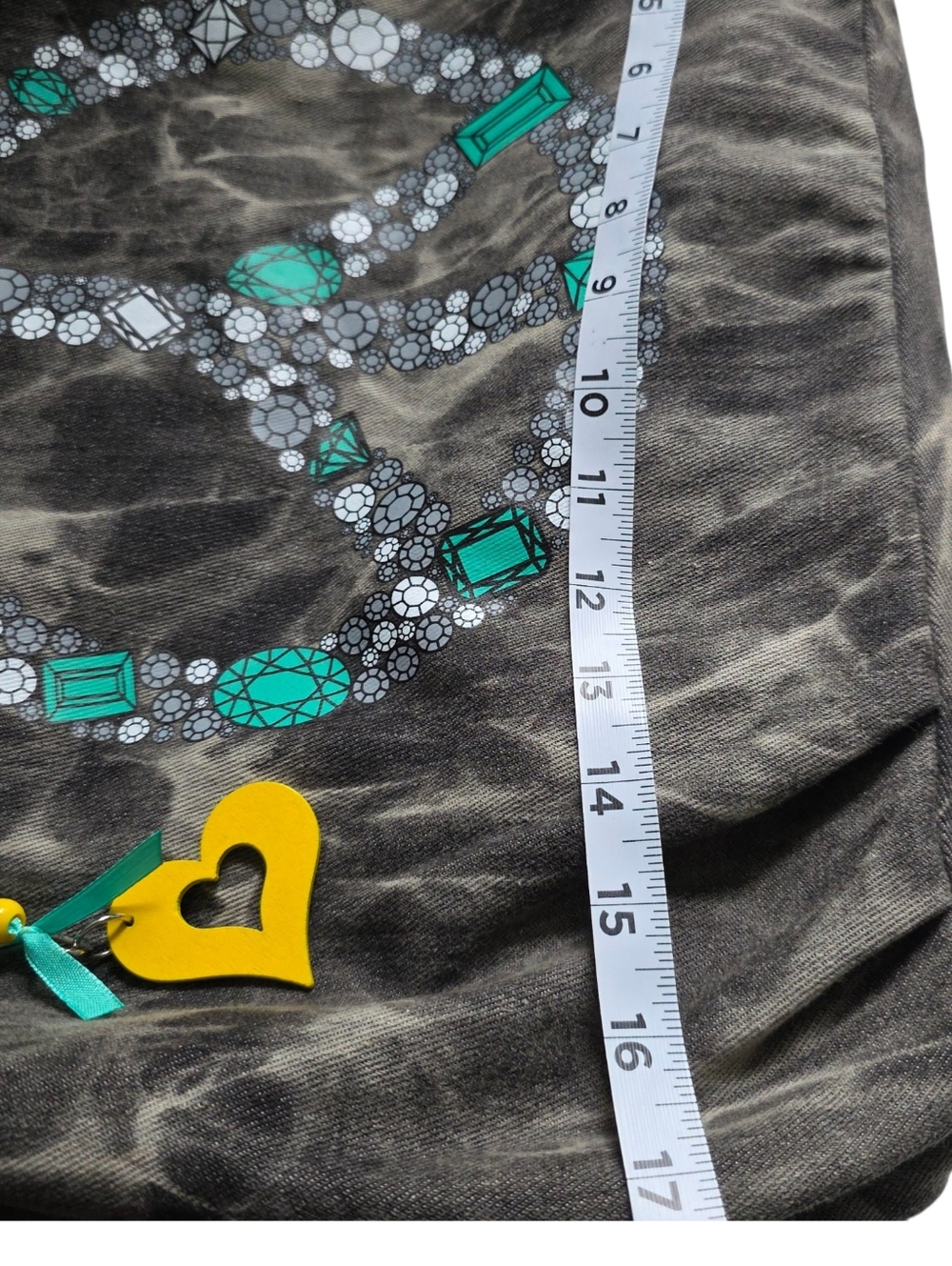 Arizona Tie Dye Denim Tote With Bag Charm NWT - Picture 7 of 16